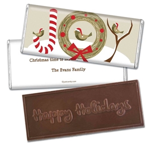 Personalized Holiday Candy Bar - Winter Birds
