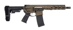 LWRC IC-DI Pistol Patriot Brown SBA3 M-LOK 10.5" 5.56mm ICDIP5PBC10SBA3ML