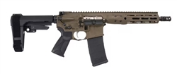 LWRC IC-DI Pistol Patriot Brown SBA3 M-LOK 10.5" 5.56mm ICDIP5PBC10SBA3ML