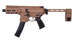 Sig Sauer MPX K Coyote Brown Pistol w/ Folding Brace 4.5" 9mm PMPX-4B-9-COY