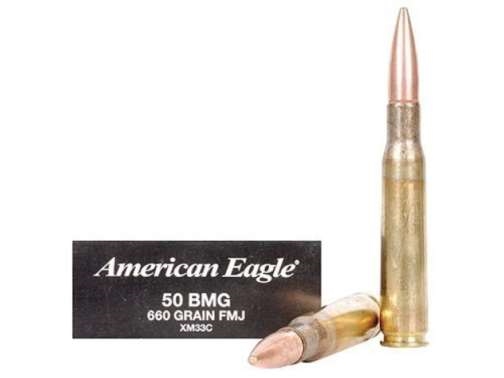 Federal American Eagle Ammunition 50 BMG 660 Grain XM33