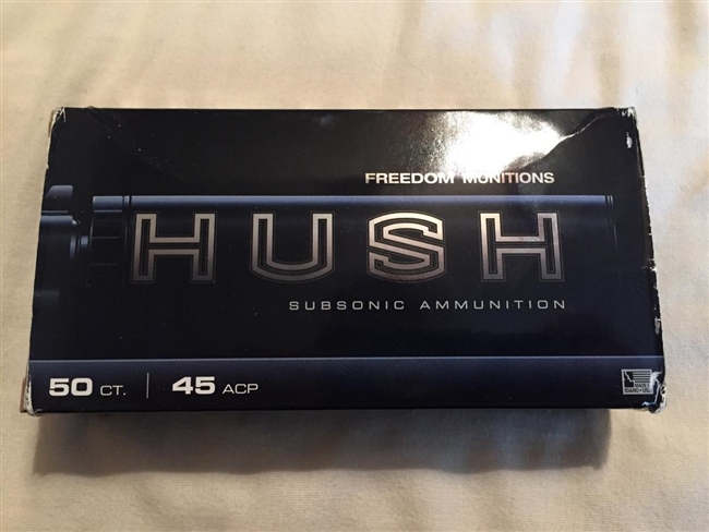 Freedom Munitions Hush 45 Auto 230gr + free box of S&B 115gr 9mm