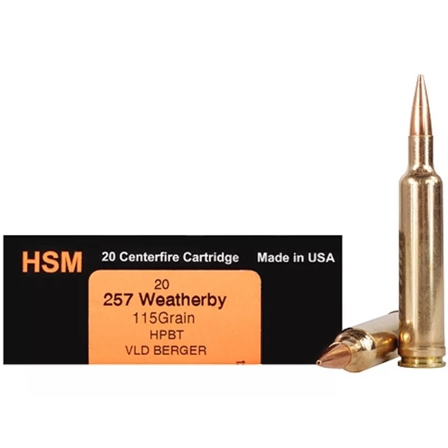 HSM Trophy Gold 257 Weatherby Magnum 115gr