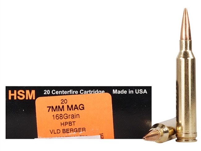 HSM Trophy Gold Ammunition 7mm Remington Magnum 168 Grain