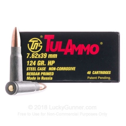 TulAmmo 7.62x39mm 124gr