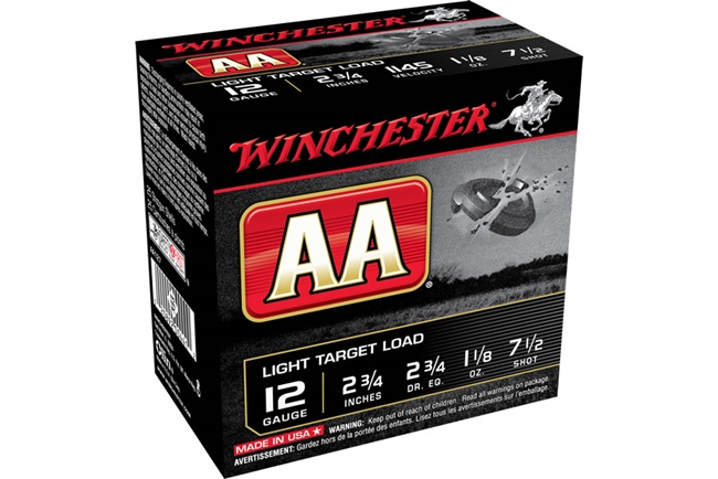 Winchester AA Light Target Load Ammunition 12 Gauge 2-3/4" 7.5