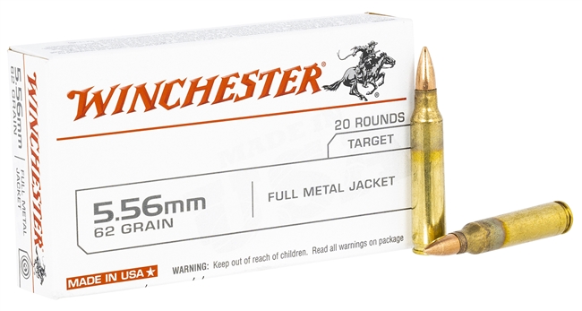 Winchester 5.56x45 62gr FMJ (Box of 20)