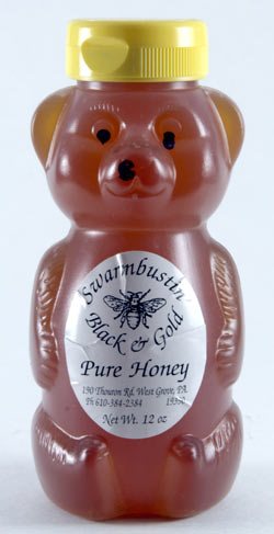 Black & Gold Honey - 12 oz. Honey Bear