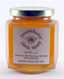 Garlic Honey - 14 oz. Hex Jar