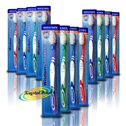 12x Wisdom Addis Smokers Extra Hard Toothbrush