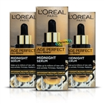 3x Loreal Age Perfect Cell Renew Midnight Anti Wrinkle Face Serum 30ml