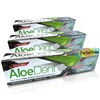 3x Optima Aloe Dent Aloe Vera Activated Charcoal Fluoride Free Toothpaste 100ml