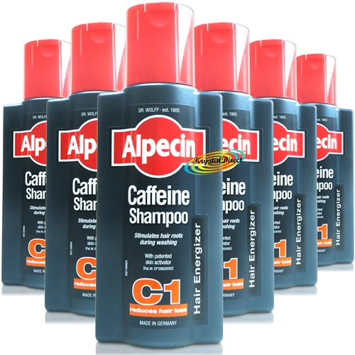 6x Alpecin Caffeine Shampoo C1 Reduces Hair Loss & Stimulates Hair Growth 250ml
