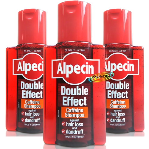 3x Alpecin Double Effect Shampoo For Dandruff & Hair Loss With Caffeine 200ml