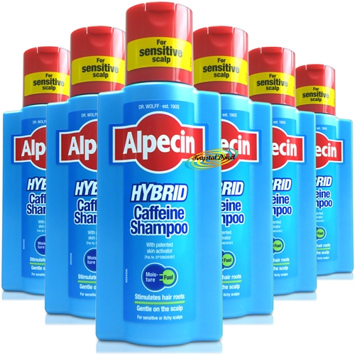 6x Alpecin Hybrid Caffeine Shampoo 250ml For Sensitive Or Itchy Scalps