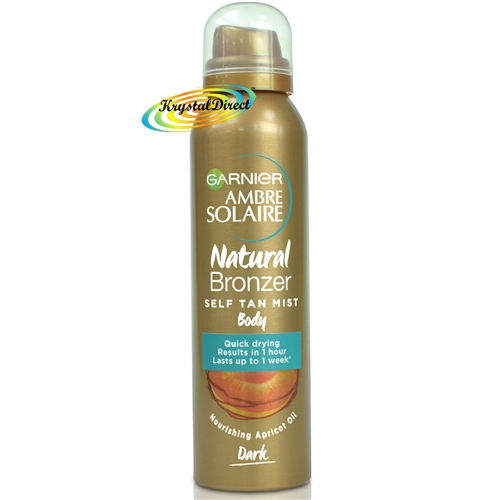 Garnier Ambre Solaire Natural Bronzer Quick Drying Dark Self Tan Body Mist 150ml