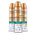 3x Garnier Ambre Solaire Natural Bronzer Dark Self Tan Face Mist 75ml