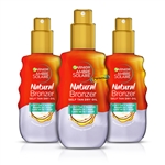 3x Garnier Ambre Solaire Natural Bronzer Self Tan Dry Oil 150ml