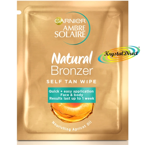 Garnier Ambre Solaire Original Intense Natural Bronzer Self Tan Face Wipe