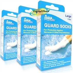 3x Aqua Safe Guard Socks Large 1 Pair