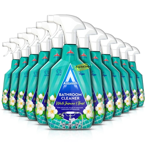 12x Astonish Bathroom Cleaner Natural Oils Limescale Remover Spray 750ml