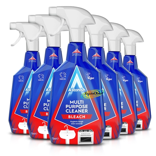 6x Astonish Multi Purpose Cleaner Bleach Hygienic Tough Stain Remover 750ml