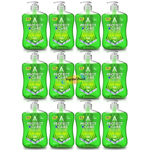 12x Astonish Clean & Protect ALOE VERA Antibacterial Hand Wash 600ml