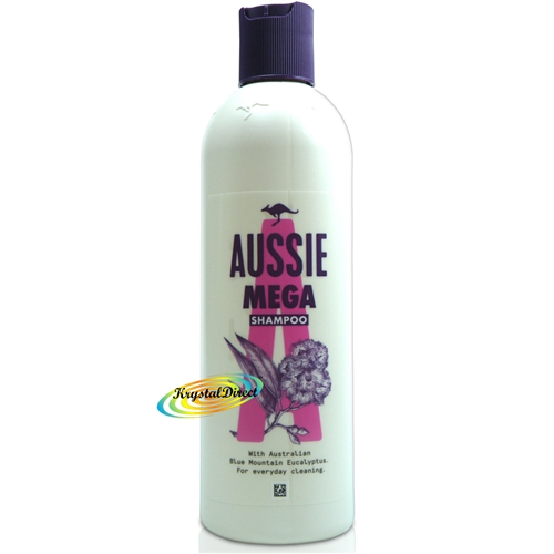 Aussie Mega Shampoo For Everyday Cleaning With Blue Mountain Eucalyptus 300ml