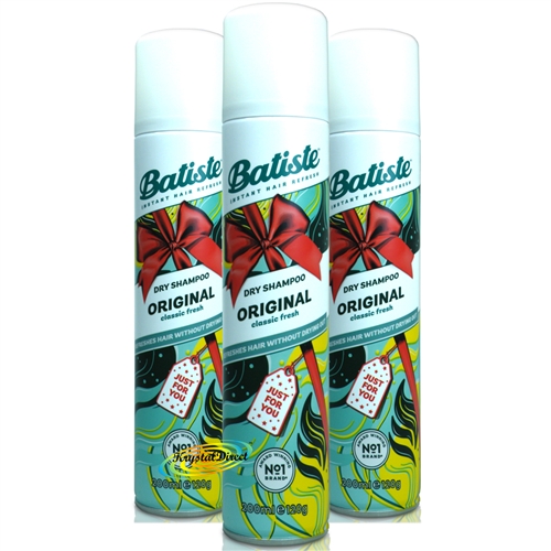 3x Batiste ORIGINAL Dry Shampoo 200ml Instant Hair Refresh