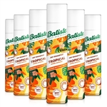 6x Batiste TROPICAL Dry Shampoo 200ml Instant Hair Refresh