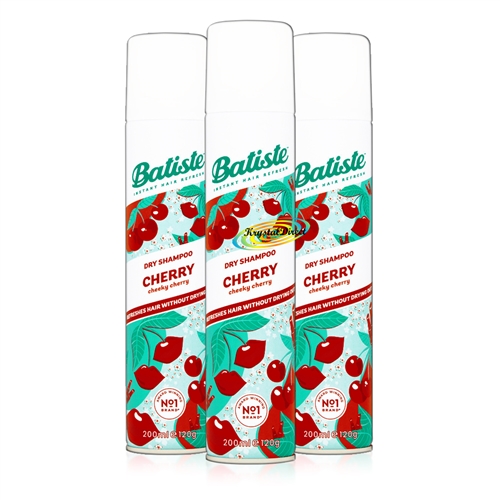 3x Batiste Cherry Dry Shampoo 200ml Instant Hair Refresh