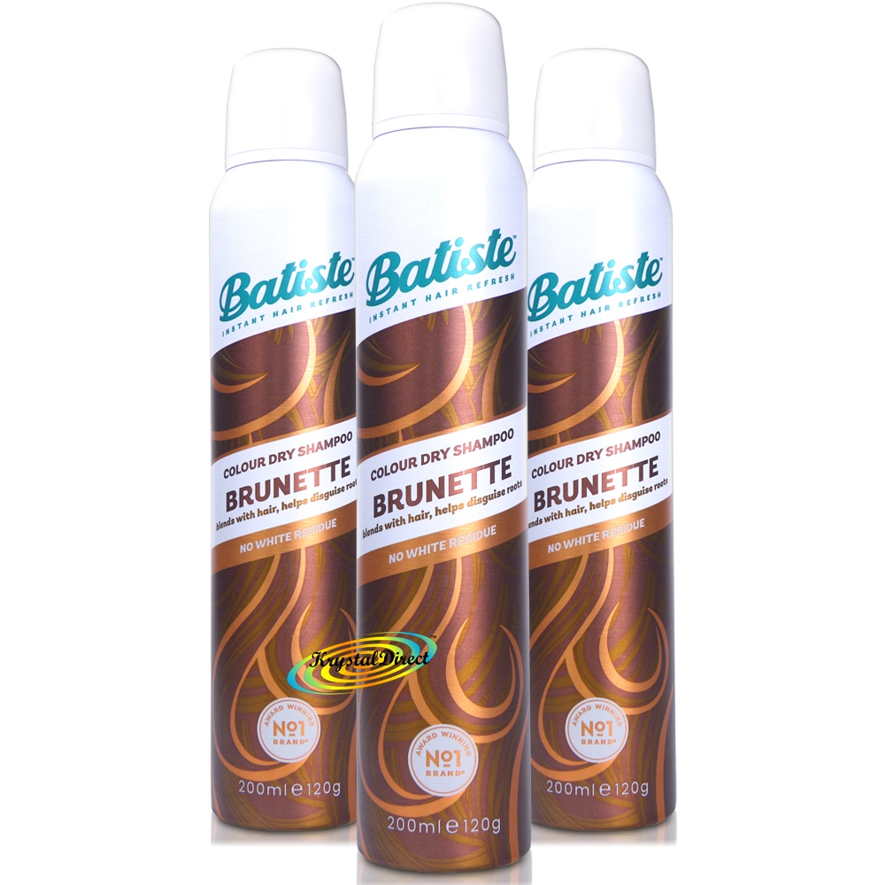 3x Batiste Dry Shampoo & A Hint Of Colour For Brunettes 200ml