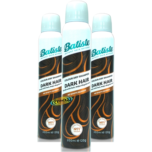 3x Batiste Dark & Deep Brown Divine Dark Dry Shampoo 200ml