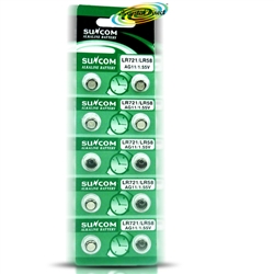 Suncom Alkaline Button Cell Batteries 10 LR721/LR58- AG11/1.55V