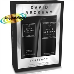 David Beckham INSTINCT Christmas Gift Set Deodorant Spray And Hair & Body Wash
