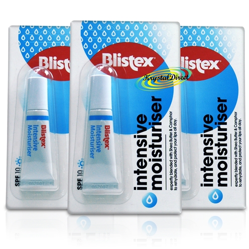 3x Blistex Intensive Moisturiser Hydrating SPF10 Lip Balm 5g for Dry Chapped Lips