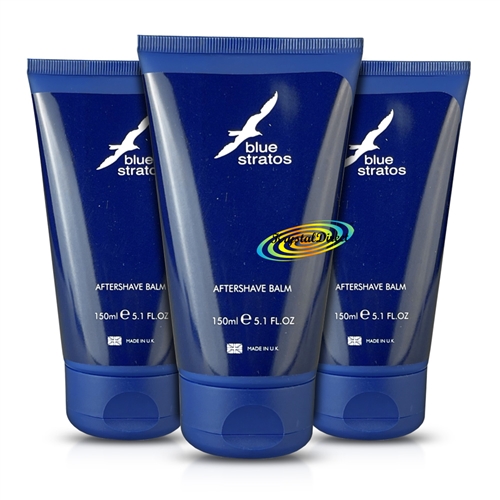 3x Blue Stratos Aftershave Balm 150ml