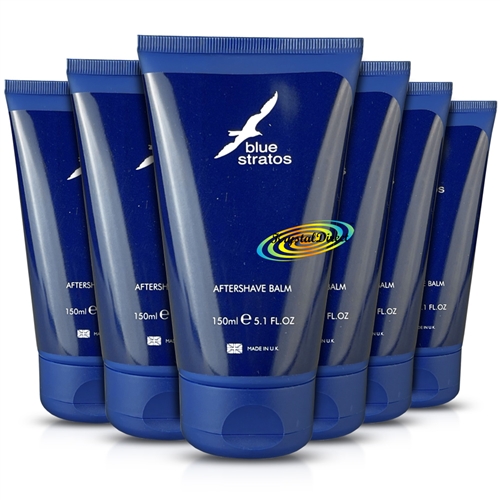 6x Blue Stratos Aftershave Balm 150ml