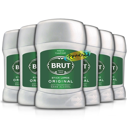 6x Brut Original Deodorant Anti Perspirant Large Stick 50ml