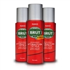 3x Brut Attraction Totale Long Lasting Deodorant Body Spray 200ml