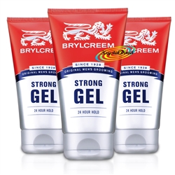 3x Brylcreem Original Men's Grooming Strong 24 Hour Look Hair Styling Gel 150ml