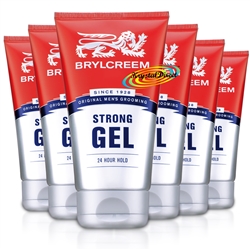 6x Brylcreem Original Men's Grooming Strong 24 Hour Look Hair Styling Gel 150ml