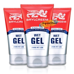 3x Brylcreem Original Men's Grooming Strong Wet Look Hair Styling Gel 150ml