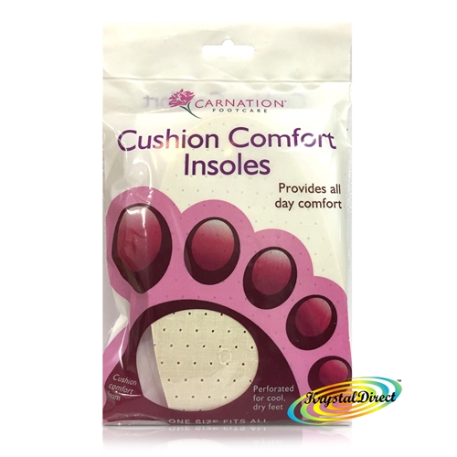 Carnation Foot Care Double Cushion Comfort Foam Insoles 1 Pair All Day Comfort