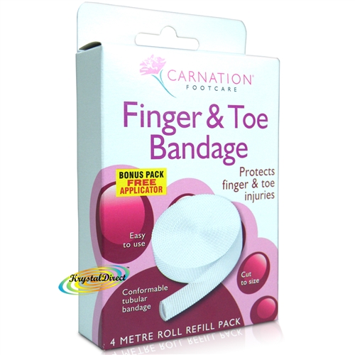 Carnation Finger & Toe Injuries Protect Tubular Bandage 4m Roll Refill Pack