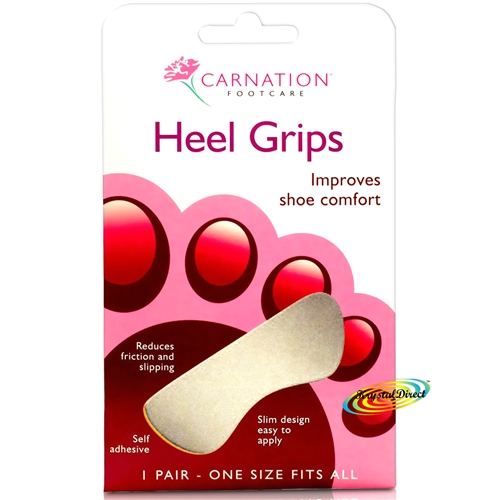 Carnation Heel Grips Reduces Friction & Slipping Improves Shoe Comfort 1 Pair