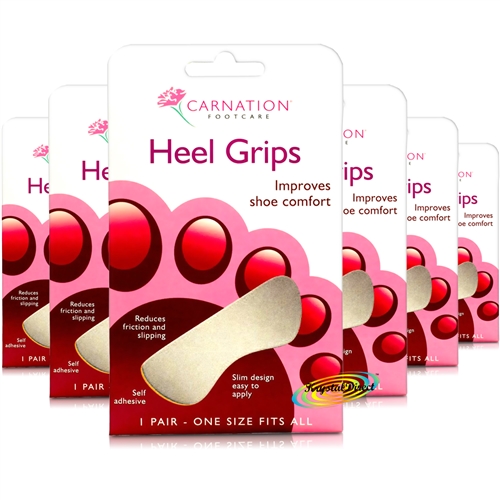 6x Carnation Heel Grips Reduces Friction & Slipping Improves Shoe Comfort 1 Pair