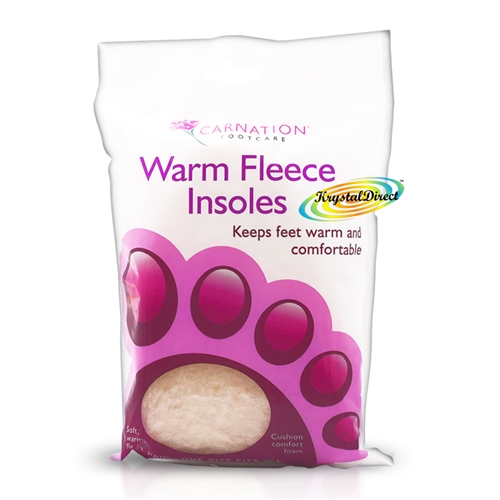 Carnation Soft Warm Fleece Comfort Insoles UK Size 2-11