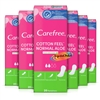 6x Carefree Cotton Feel Normal Aloe Vera Scented Breathable Pantyliners 20