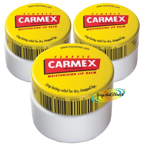 3x Carmex Lip Balm Pot Classic 7 5g 0 25oz